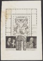 Plan of the Imperial Picture Gallery with self-portraits of authors Frans van Stampart and Anton Joseph von Prenner