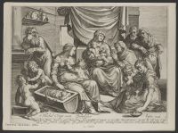 Anna before Mary and Jesus in the nursery