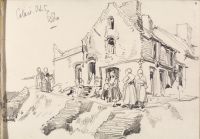 House with female figures