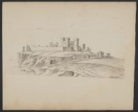 View of towers and walls from water