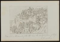 Hannibal on the summit of the Alps shows the plains of  Italy to his soldiers