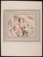 Woman and children fleeing from a fire