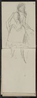 Pages of a sketchbook - dancer across two pages