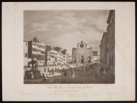 Veduta della Piazza di Santa Croce di Firenze