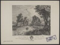 River landscape with figures in a boat