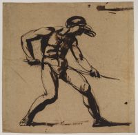 Nude male figure thrusting with a lance (formerly 'The Gladiator')