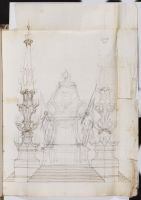 Sketch design of a catafalque for Pope Alexander VIII Ottoboni  (1689-1691)