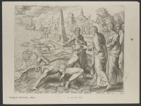 Christ driving out devils from a man possesed and suffering him  to go into the swine