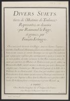 Divers sujets tirez de l'Histoire de Toulouze...