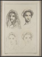 Two studies of a young woman, shaded and unshaded
