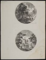 Landscape with figures on a road
