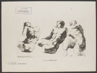 Three studies of male nudes
