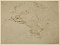 Studies of a sleeping female nude (recto)