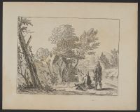Landscape with two male figures