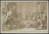 Biblical scene - men praying in a temple