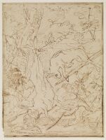 Still life - dead game with a landscape background (recto)