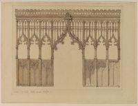 Front elevation of a screen in the church at North Creak, Norfolk (recto)