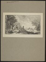 Landscape with women and children sat under a tree