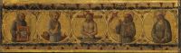 Predella panel - Dead Christ with Saints Bernardino, Jerome,  Francis and Clare