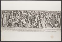 Plate 66 of 'Admiranda Romanarum Antiquitatum ac Veteris Sculpturae Vestigia': Vita et Mors Hominis ex Fabulis et Mystica Antiquorum Philosophia