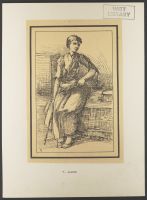 Seated youth with stick and wheat, from "Rustic Figures after Nature"