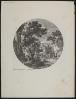 Landscape with classical ruins