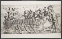 Aeneas and his soldiers catching sight of Italy