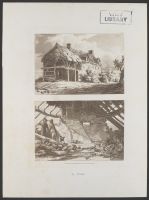 Cottage of Reconnaissance, from whence the General Views of the Field of Battle were taken, & Interior of ditto