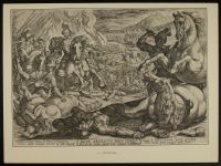Joshua cutting off the legs of the horses of the enemy