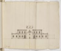 Front elevation of a palatial residence.