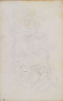 Slight study of a figure and basket (recto)