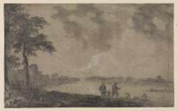 View of a country house and lake (formerly 'The Thames looking towards Syon House')