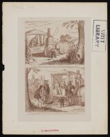 Two scenes from Puss in Boots, Tom Puss introducing his Master  to the King