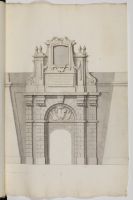 Front elevation of a military gateway IV