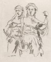 Apulia - Girl and young man dancing (Jungling und Madchen  tanzend)