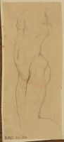 Kneeling male nude - study for 'The Coast of Britain'