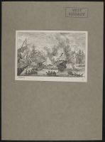Seascape with burning ships