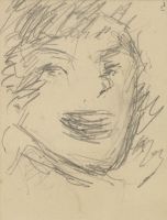 Page of a sketchbook - a head