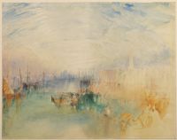 Venice - lagoon looking towards Santa Maria della Salute and the opening of the Grand Canal