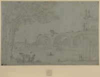 View of Rome, with the Basilica of Constantine