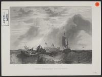 Orange Merchantman Going to Pieces