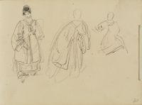 Studies of three women, possibly in Turkish costume
