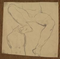 Male leg and back - study for 'The Coast of Britain' (recto)