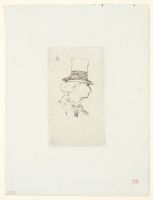 Baudelaire de profil, en chapeau I (Baudelaire in profile, in a  top-hat)