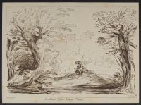 Landscape with a man seated, holding a little boy at his knee