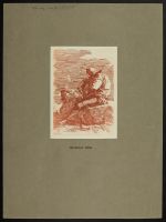 Two soldiers, one seated on a rock