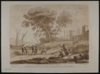 Coast Scene with an Artist Drawing