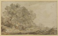 Landscape with cottages and figures