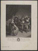 Scene with peasants drinking and dancing
