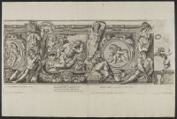 Mythological scenes on the painted walls in the Galleria Farnese